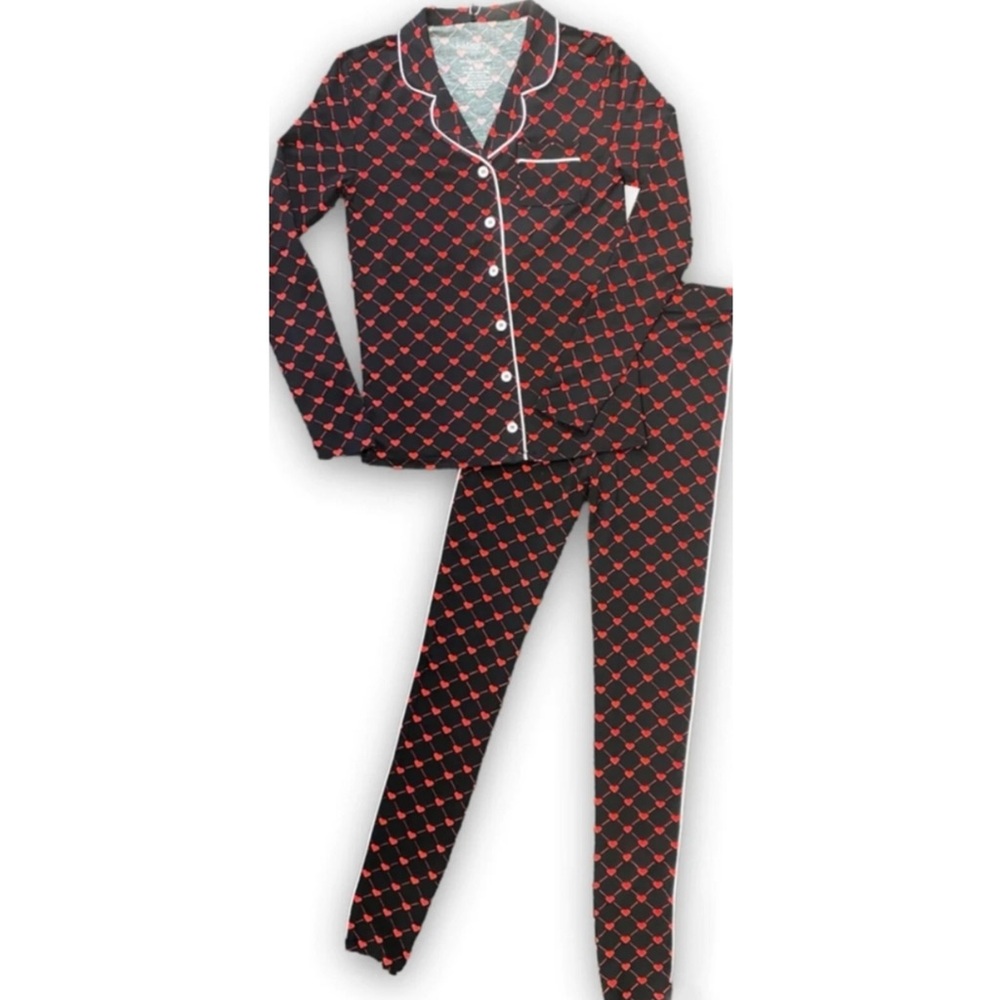 KATIE J NYC Maia hearts pajamas tween XL Katiejnyc